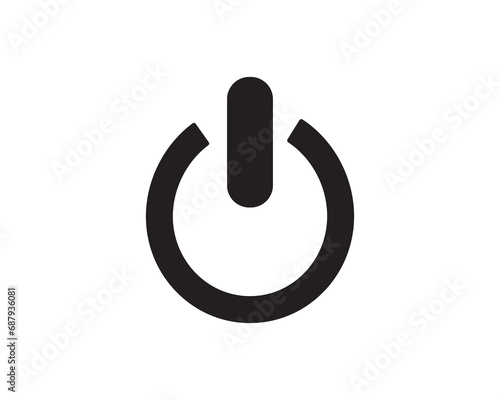Power icon vector symbol design illustration.
