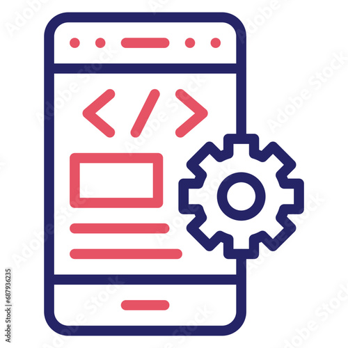 Mobile Coding Icon