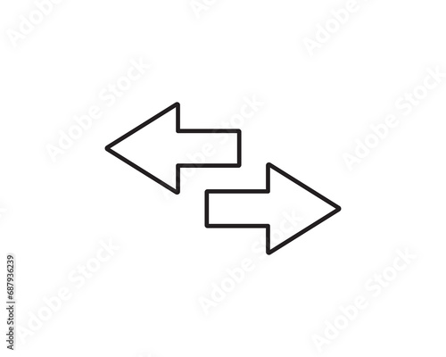 Repeat arrows icon vector symbol design