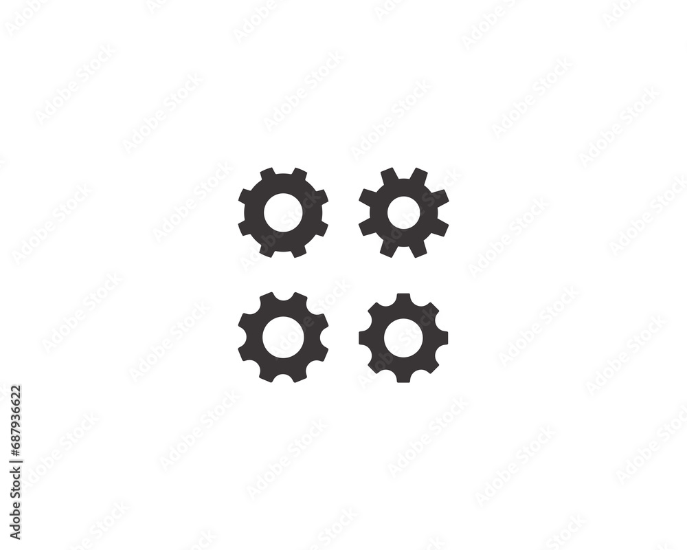 Settings cog engine icon vector set symbo design illustration Settings cog engine icon vector set symbo design illustration
