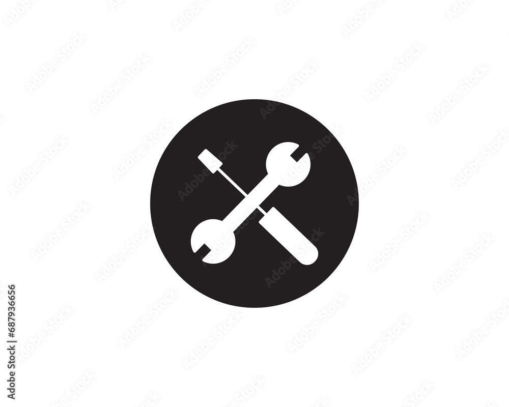 Settings fix tools icon vector symbol design illustration isolated Settings fix tools icon vector symbol design illustration isolated