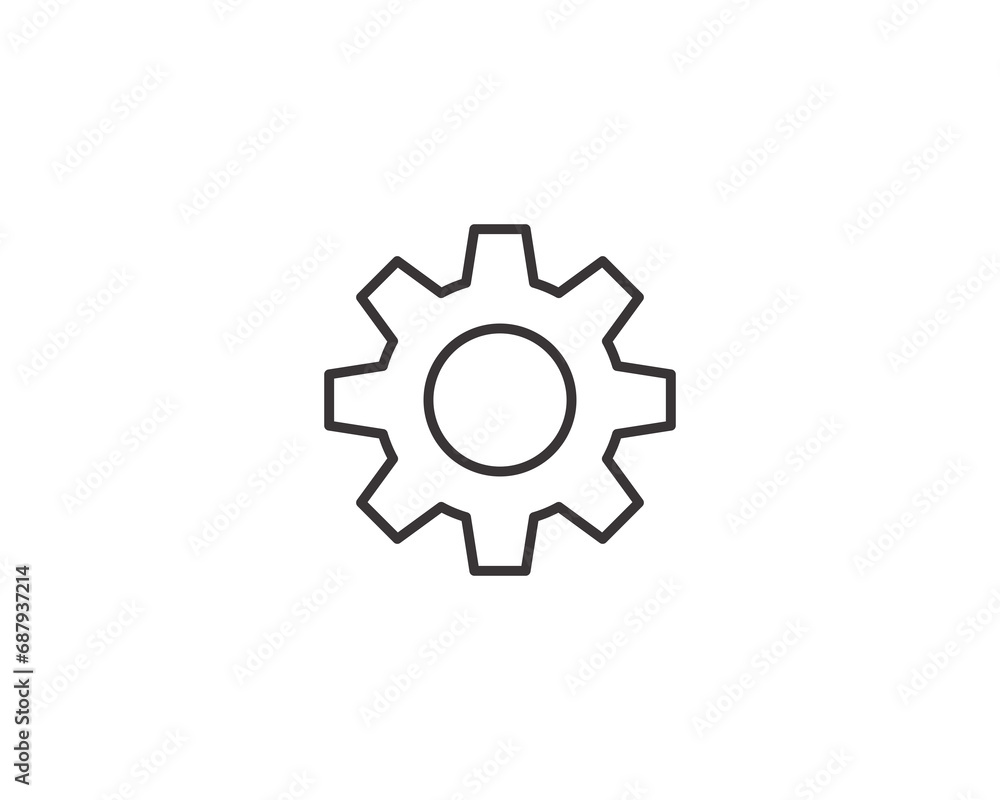 Settings vector icon symbol isolated design
