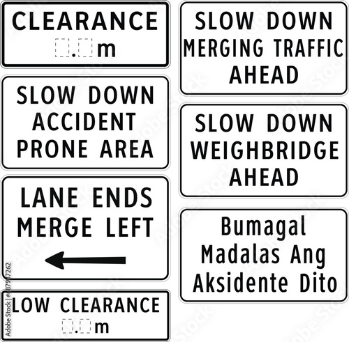 Supplementary signs  Road signs in the Philippines  Regulatory signs indicate the application of legal or statutory requirements.