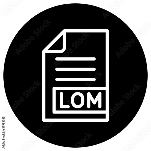 LOM Vector Icon Design Illustration