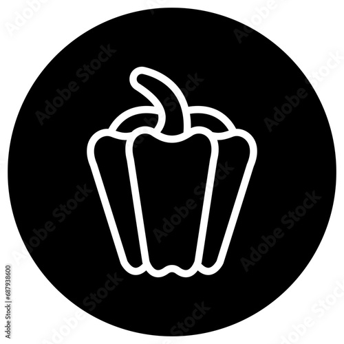 Capsicum Vector Icon Design Illustration