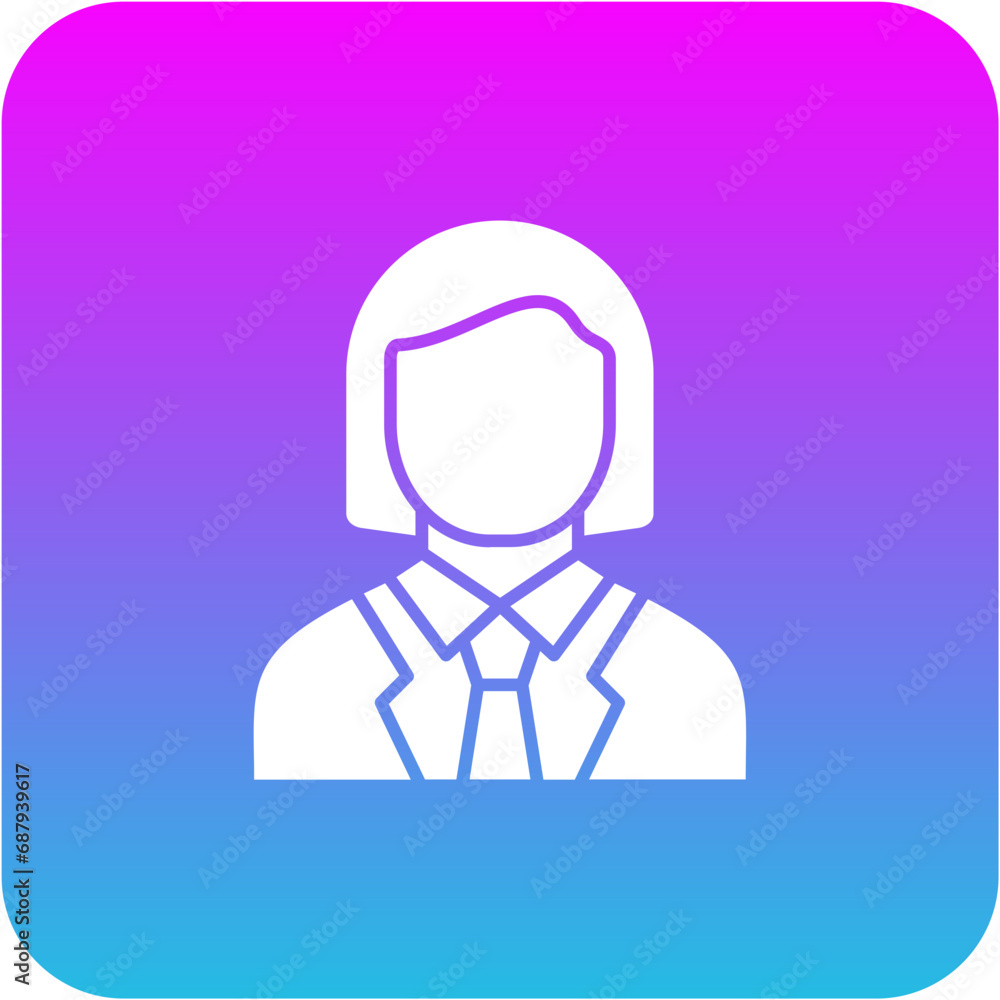 Female Accountant Icon Female Accountant Icon