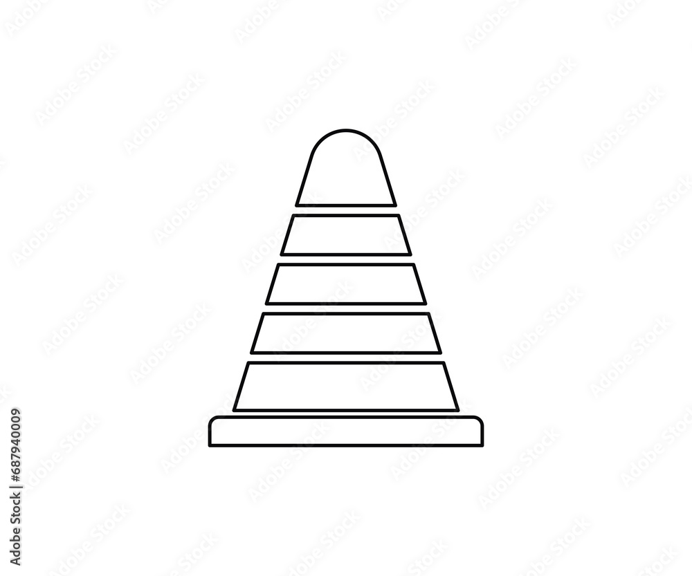 Traffic cone icon vector design illustration Traffic cone icon vector design illustration