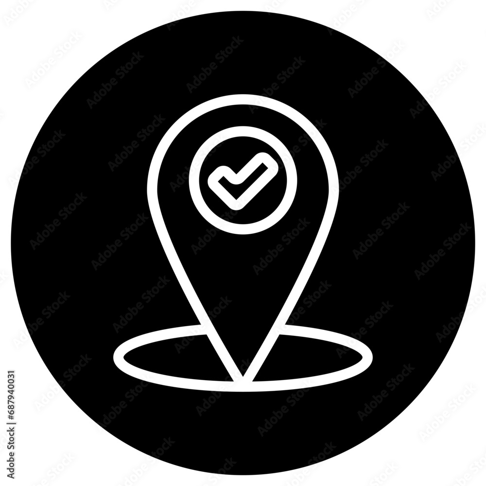 Location Check Vector Icon Design Illustration Location Check Vector Icon Design Illustration