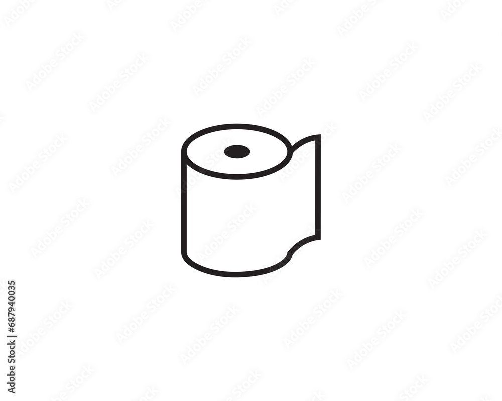 Toilet paper icon vector symbol design illustration Toilet paper icon vector symbol design illustration