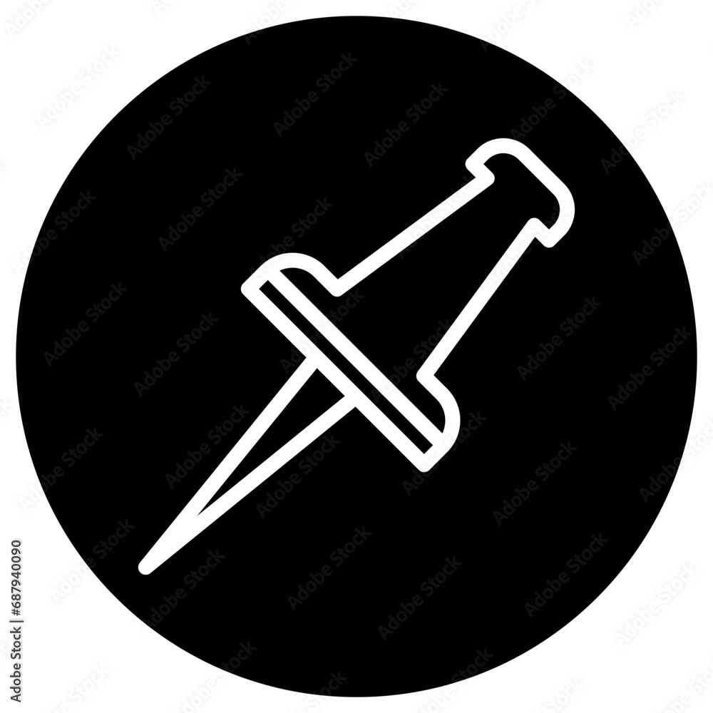 Pushpin Vector Icon Design Illustration Pushpin Vector Icon Design Illustration