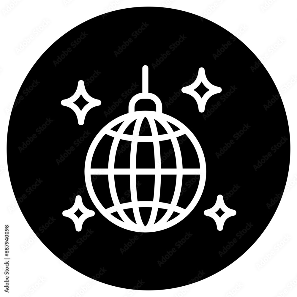 Disco Ball Vector Icon Design Illustration Disco Ball Vector Icon Design Illustration