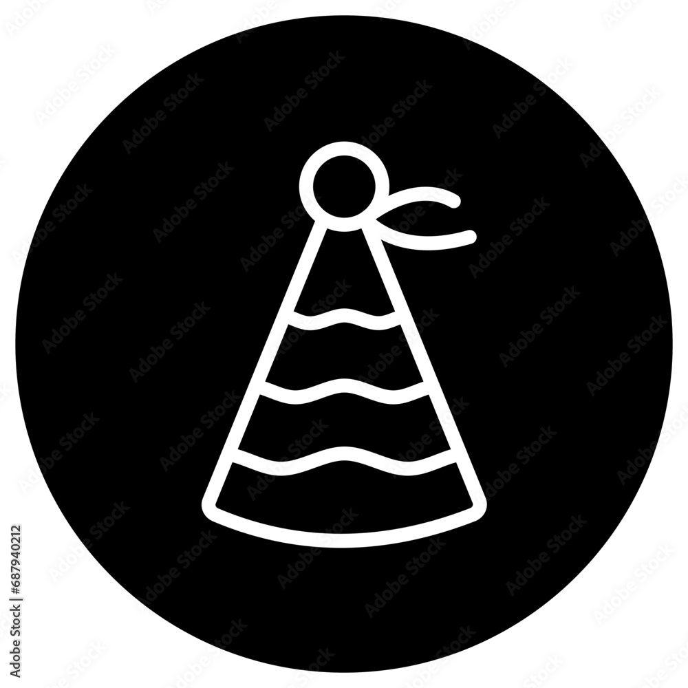 Party Hat Vector Icon Design Illustration Party Hat Vector Icon Design Illustration