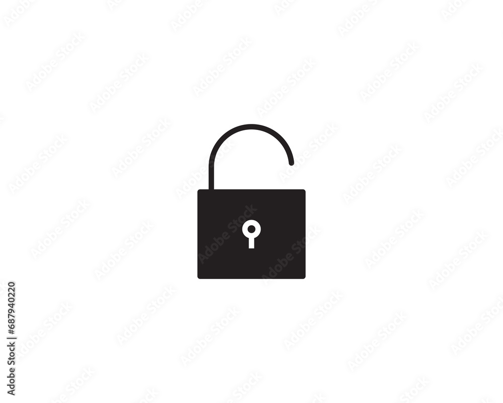 Unlock icon vector symbol design illustration Unlock icon vector symbol design illustration
