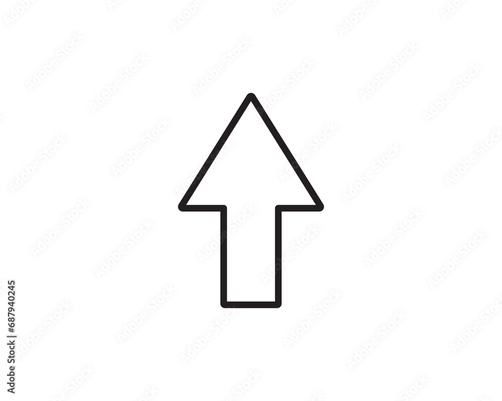 Up direction arrow icon vector symbol design Up direction arrow icon vector symbol design