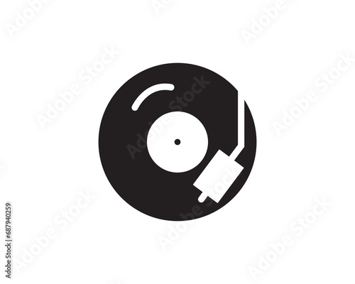 Vinyle record icon vector symbol design