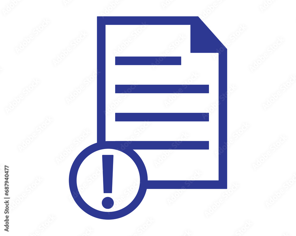 Document warning information file icon vector symbol design illustration Document warning information file icon vector symbol design illustration