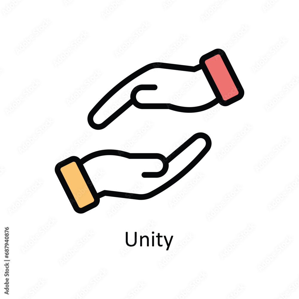 Unity vector filled outline design illustration. Business And Management Symbol on White background EPS 10 File Unity vector filled outline design illustration. Business And Management Symbol on White background EPS 10 File
