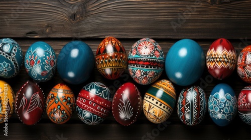 Easter Eggs Basket Decoration On Wooden, HD, Background Wallpaper, Desktop Wallpaper