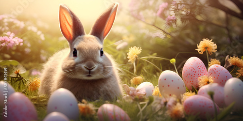 easter bunny and eggs © Saim
