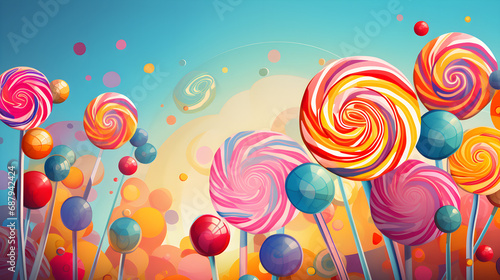 background of lollipops