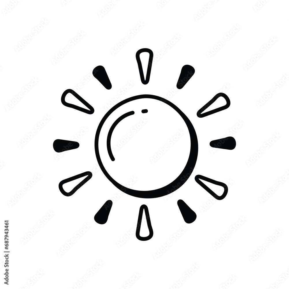 Sun icon vector stock illustration Sun icon vector stock illustration