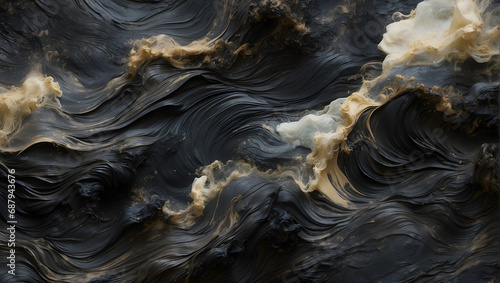 Abstract Background, Blended shades of dark hues with luminous waves, incorporating rough, grainy textures and noise.