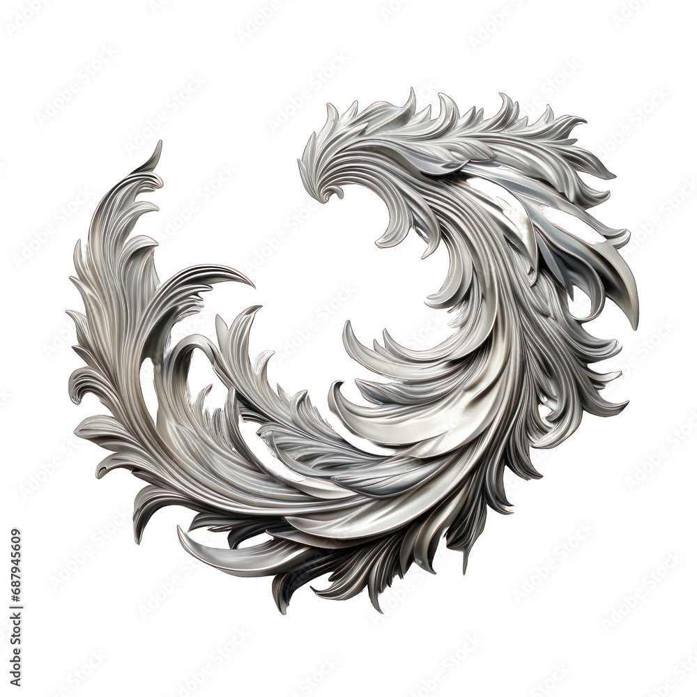 Metal Wall Sculpture Isolated on Transparent or White Background, PNG Metal Wall Sculpture Isolated on Transparent or White Background, PNG