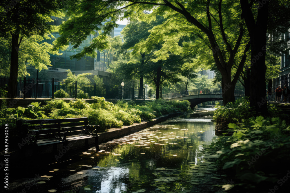 Urban Oasis: A Tranquil Green Space Amidst the City Urban Oasis: A Tranquil Green Space Amidst the City