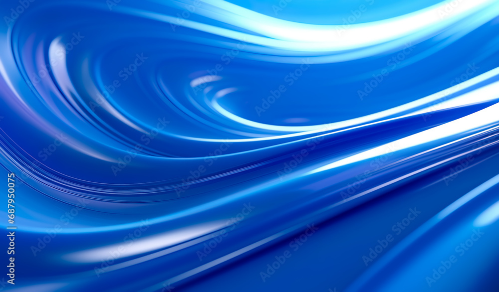 Fototapeta premium shiny blue smooth flowing background wallpaper