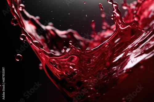 A splash of red wine being poured into a glass. Perfect for food and beverage industry promotions