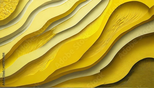 shades of yellow background are cut from paper place for advertisement of the announcement abstract art of carving illustration