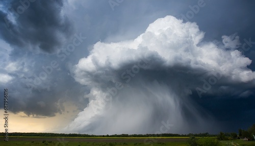 a powerful storm with dark clouds against a background generative ai