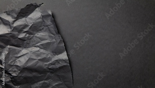 scrunched black paper background photo