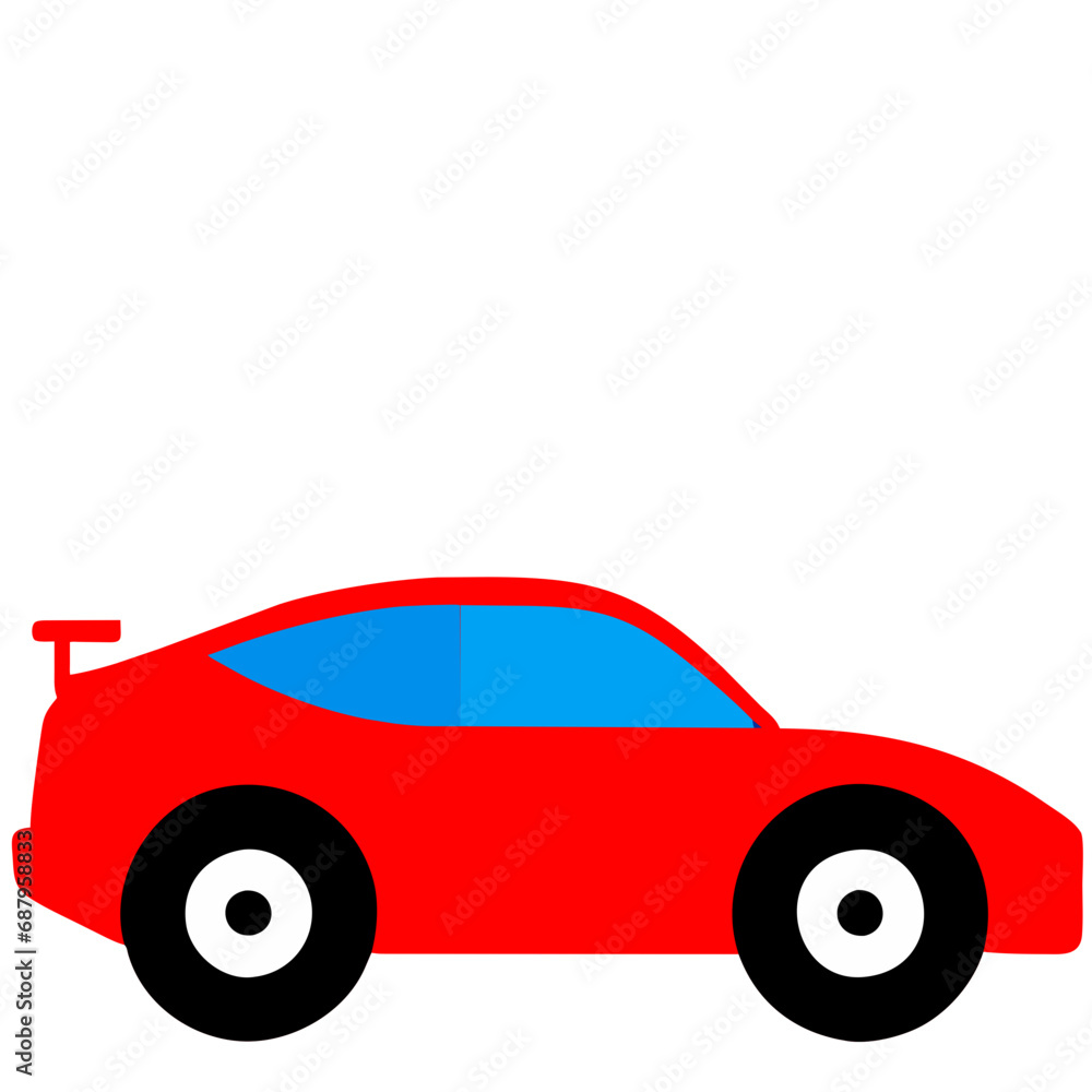 speed racing red car isolated on white speed racing red car isolated on white