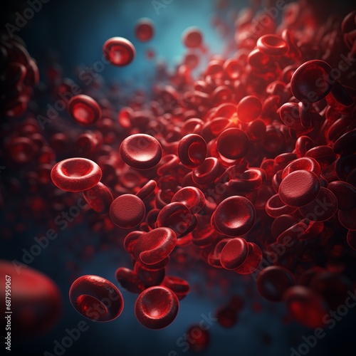 
Cells of blood undulate. photo