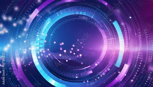 digital technology blue and purple background