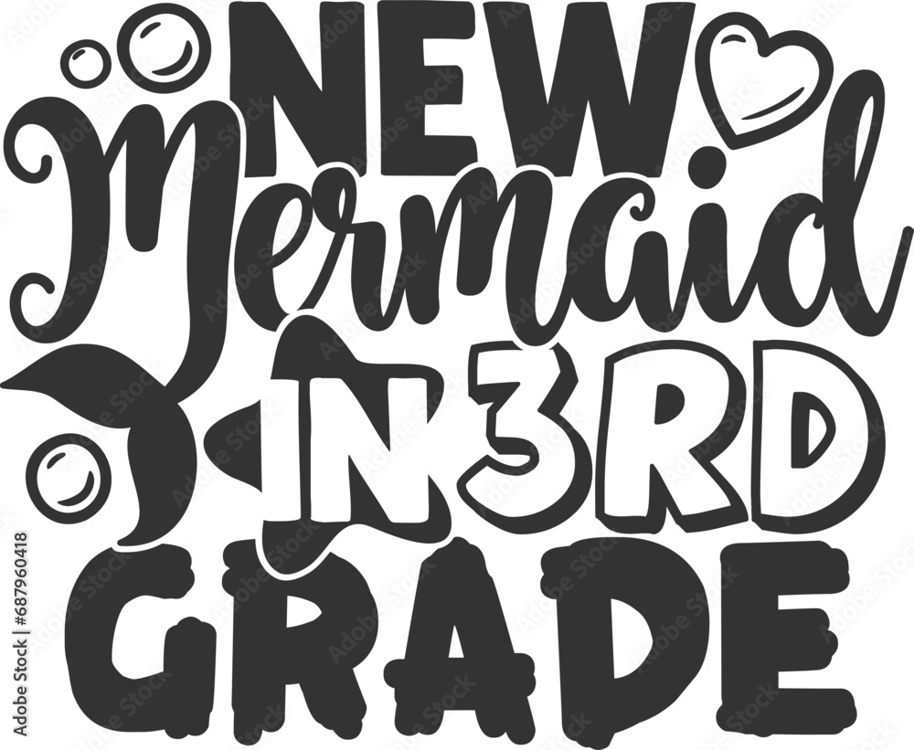 New Mermaid In 3rd Grade - Third Grade Illustration