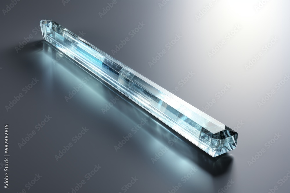 translucent selenite wand, on an isolated white background, Generative AI translucent selenite wand, on an isolated white background, Generative AI