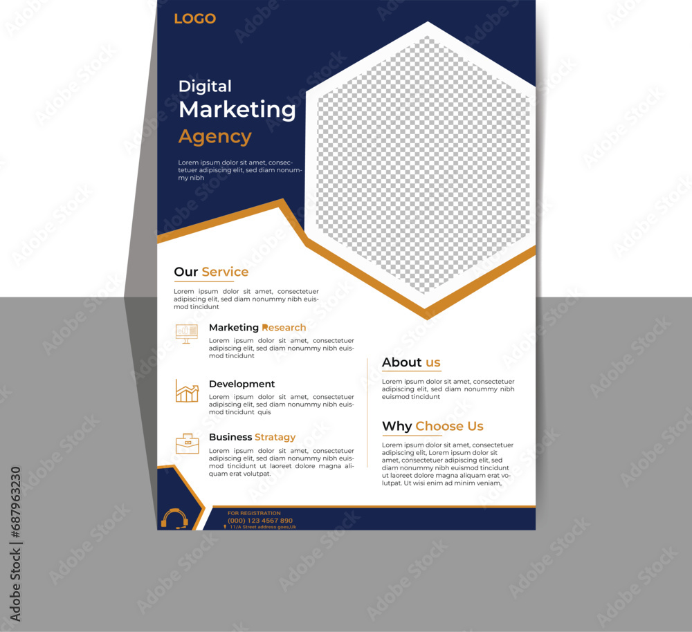 Business Corporate Flyer, flyer Design, poster Design, flyer templetes, vector template in A4 size, flyer template design for business, Creative business agency flyer template design, 