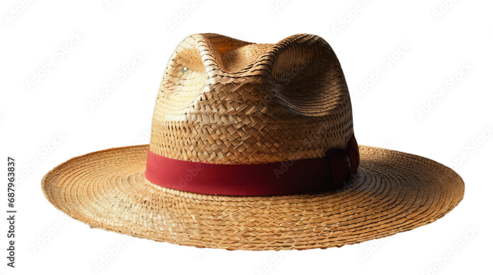 straw hat white background, isolate, png