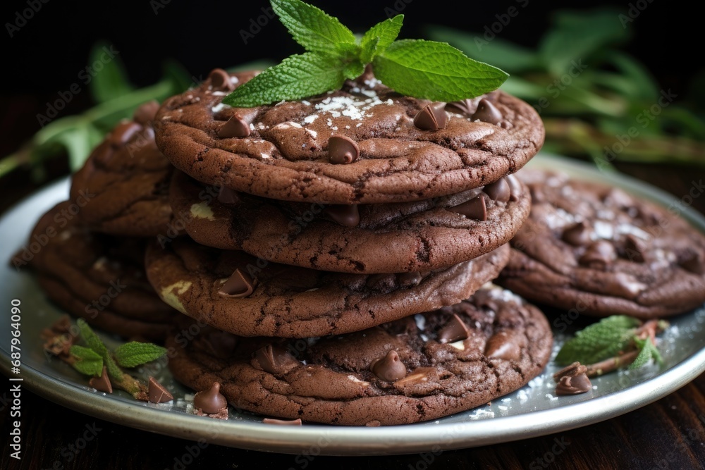 chocolate chip cookies with mint chocolate chip cookies with mint