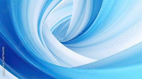 An abstract pattern formed by blue flowing curves.