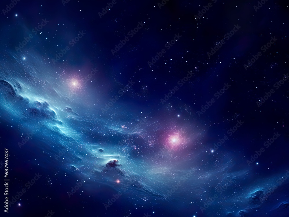 Fototapeta premium Galaxy and universe light. Galaxies sky in space Planets and stars beauty of space exploration