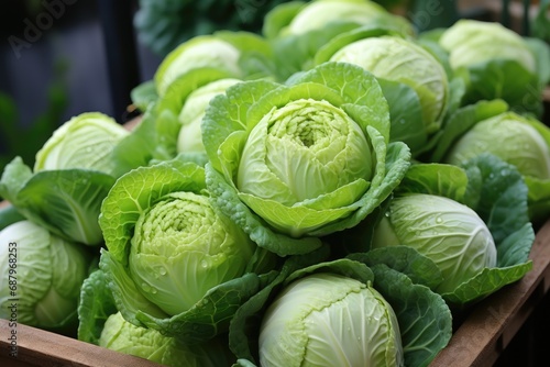 watercolor cabbage isolated on dark, AI Generated