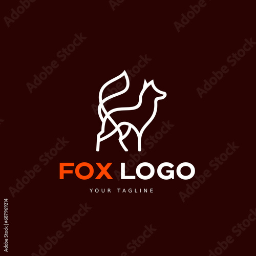 Fototapeta Fox Logo IClean modern fox logo