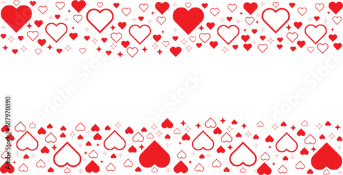  Valentines Day Background banner  border isolated vector illustration design