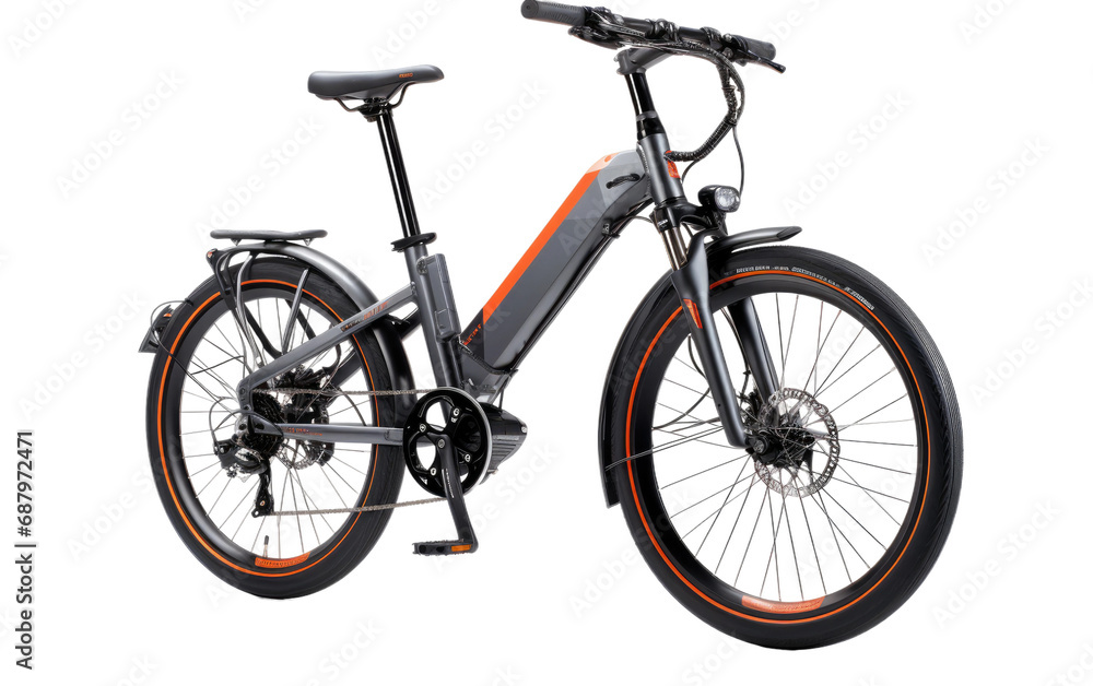 Electric Bike On Isolated Background