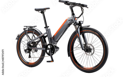 Electric Bike On Isolated Background