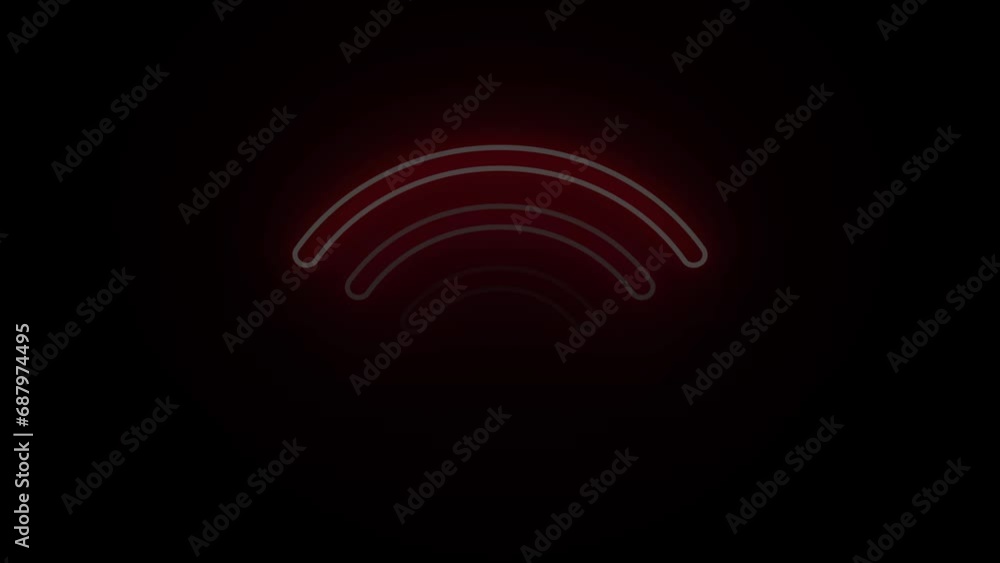 Glowing red neon wireless illustration sign. Wireless and wifi icon or sign for remote internet access. Signal symbol. Wi-Fi wireless internet signal flat icon for apps Glowing red neon wireless illustration sign. Wireless and wifi icon or sign for remote internet access. Signal symbol. Wi-Fi wireless internet signal flat icon for apps