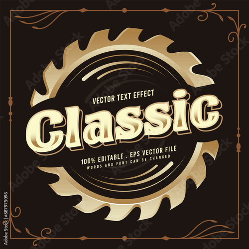 Eps classic editable text effect